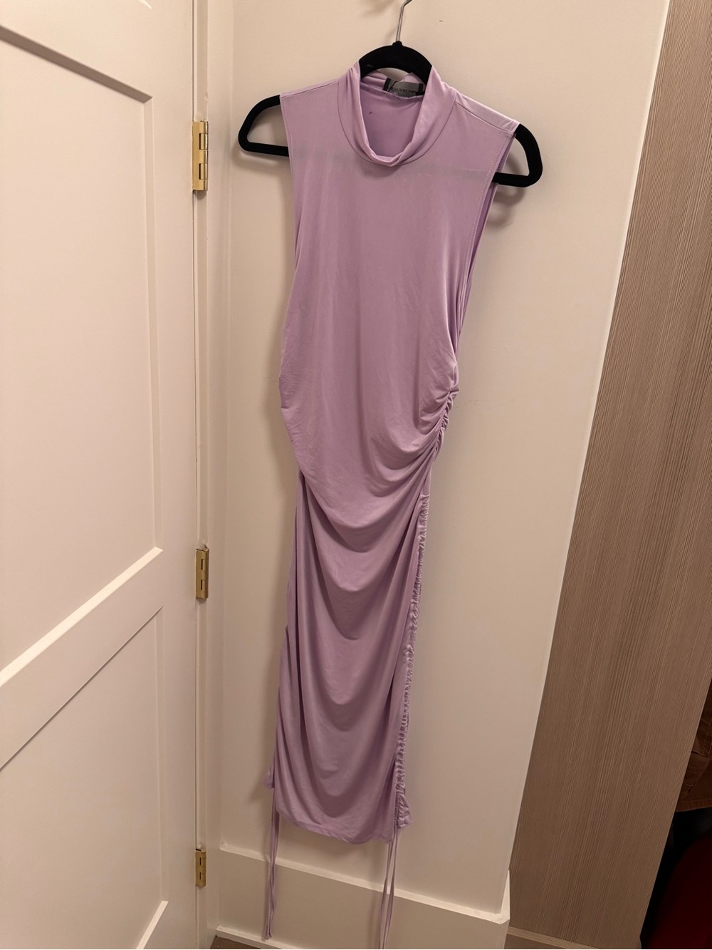 NWT Pretty Little Thing Lilac Ruched Mock Neck party dress‎ coquette girl